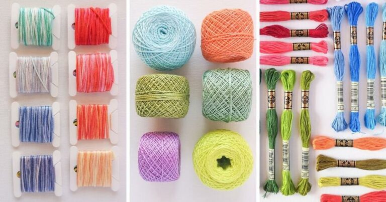 Embroidery threads 2 Embroidery floss, pearl cotton and variegated floss, hand embroidery thread