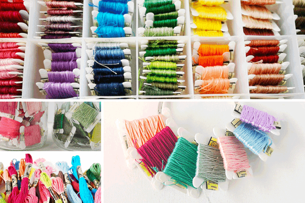 How to organize embroidery floss 1 Organize embroidery floss