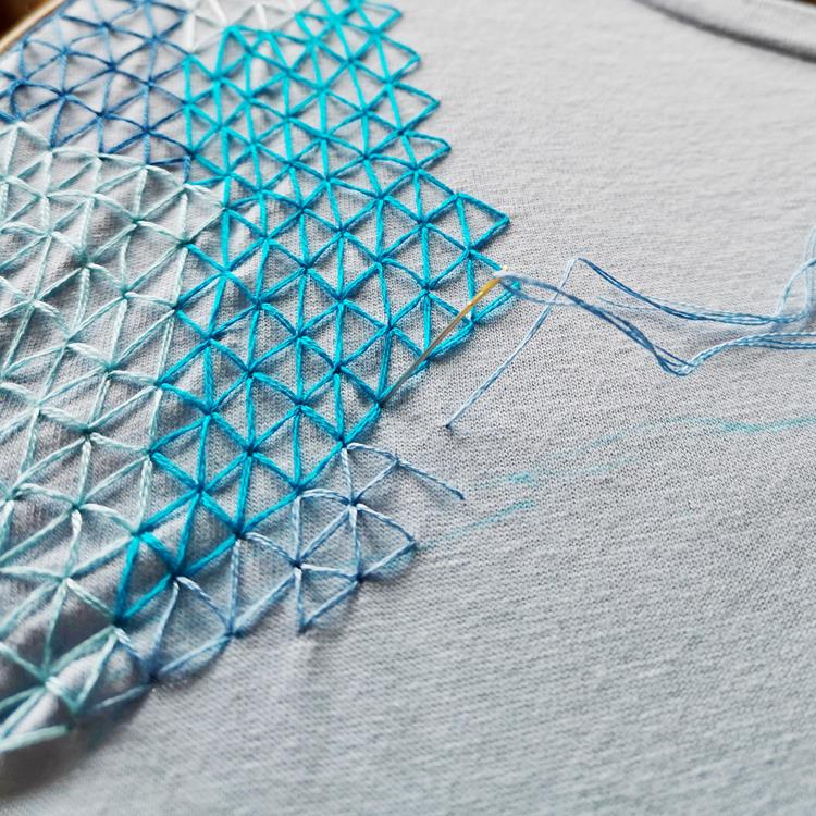 How to wash hand embroidery 3 Hand embroidery on a t-shirt work in progress