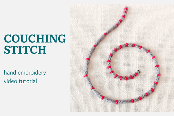 Couching stitch video tutorial 1 Couching stitch video tutorial