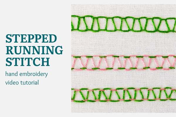 Stepped running stitch video tutorial 1 stepped running stitch video tutorial