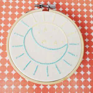 Sun, Moon, and the Stars - Colorful hand embroidery patterns for beginners 6 Hand embroidery pattern for beginners