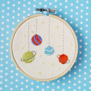 Sun, Moon, and the Stars - Colorful hand embroidery patterns for beginners 7 Hand embroidery with planets